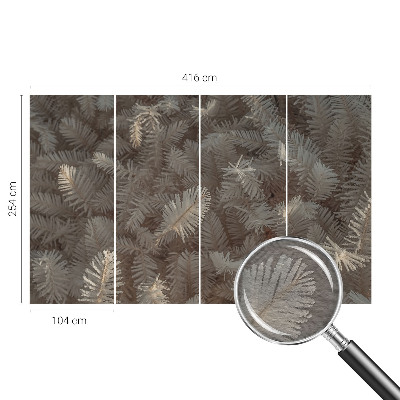 Papier peint photographique avec des branches givrées