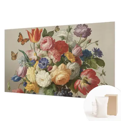 Papier peint intissé imprimé Fleurs et papillons