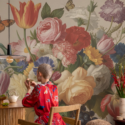 Tapisserie murale Kvety a motýle