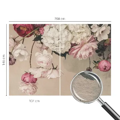 Papier peint intissé Fleurs romantiques