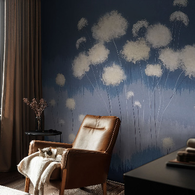Papier peint chambre moderne Biele púpavy