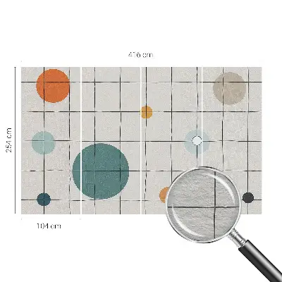 Papier peint intissé imprimé Cercles colorés