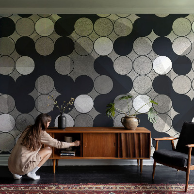Papier peint panoramique sur mesure Geometrické kruhy