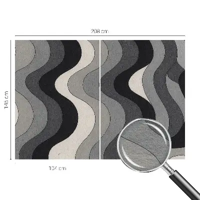 Papier peint photo grand format pour le mur Vagues grises