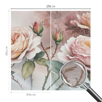 Papier peint panoramique chambre adulte Pastelové ruže