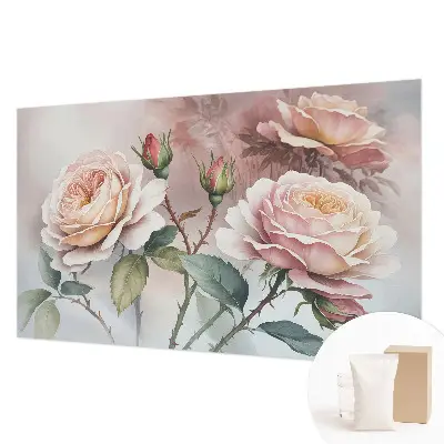 Papier peint photographique intissé roses pastel