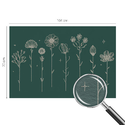 Papier peint panoramique enfant avec des fleurs délicates