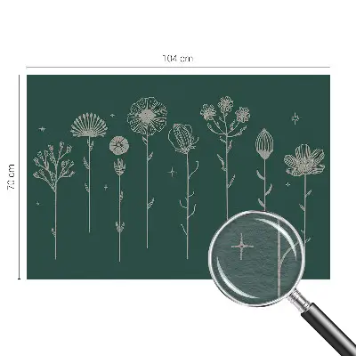 Papier peint photo imprimé sur tissu non tissé Fleurs subtiles