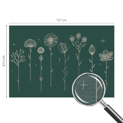 Papier peint panoramique enfant avec des fleurs délicates
