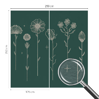 Papier peint panoramique enfant avec des fleurs délicates
