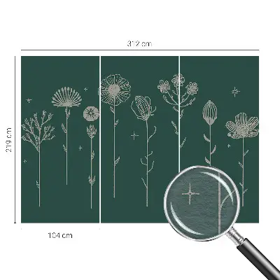 Papier peint photo imprimé sur tissu non tissé Fleurs subtiles