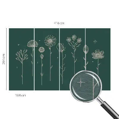 Papier peint photo imprimé sur tissu non tissé Fleurs subtiles