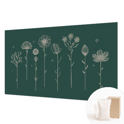 Papier peint panoramique enfant avec des fleurs délicates
