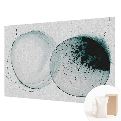 Papier peint panoramique tendance avec des cercles verts