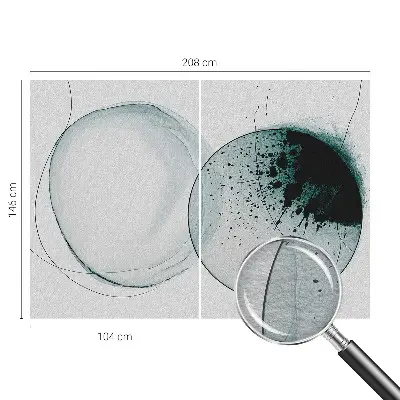Papier peint intissé imprimé Cercles verts