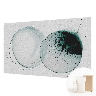 Papier peint intissé imprimé Cercles verts
