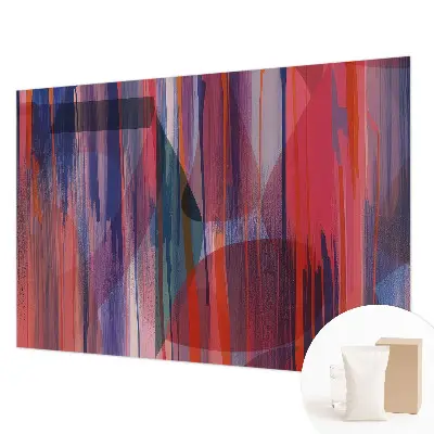 Papier peint photographique sur tissu non tissé rayures arc-en-ciel