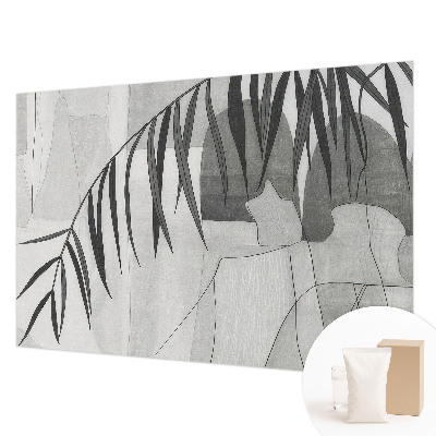 Papier peint photo intissé avec un motif de palmiers abstraits