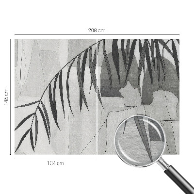 Papier peint photo intissé avec un motif de palmiers abstraits