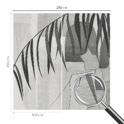 Papier peint photo intissé avec un motif de palmiers abstraits