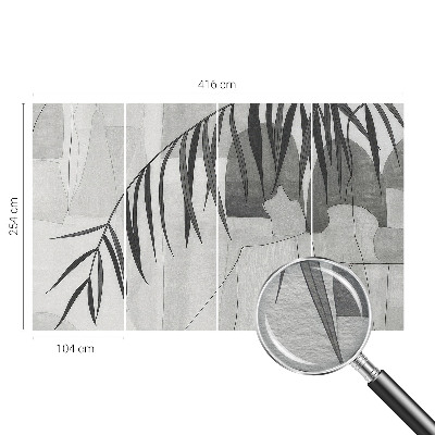Papier peint photo intissé avec un motif de palmiers abstraits
