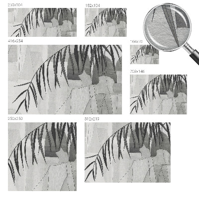 Papier peint photo intissé avec un motif de palmiers abstraits