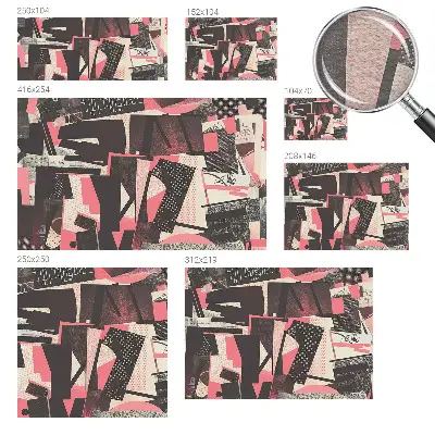 Papier peint photographique sur tissu non tissé Collage géométrique