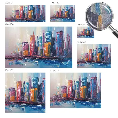 Papier peint intissé Ville colorée