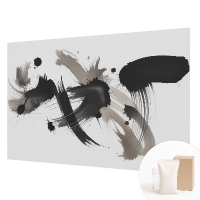 Papier peint chambre moderne avec un motif abstrait au style expressif