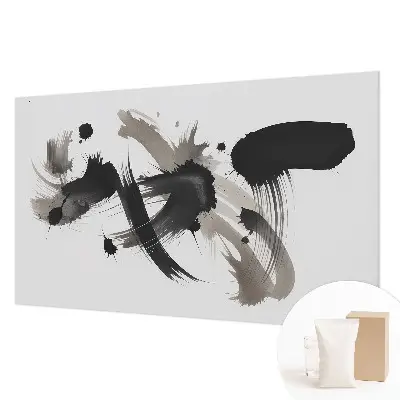 Papier peint chambre moderne avec un motif abstrait au style expressif