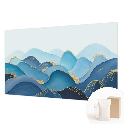 Papier peint panoramique avec un paysage ondulé