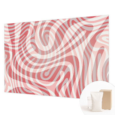 Papier peint panoramique intissé avec un motif de lignes ondulées