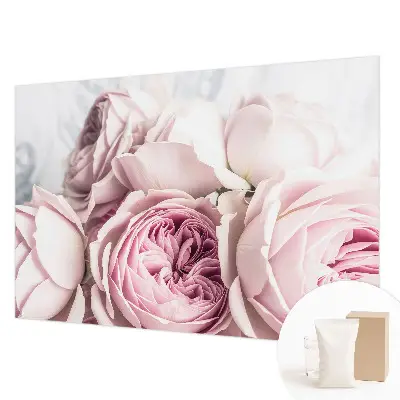 Papier peint photographique intissé roses roses