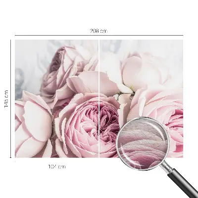 Papier peint photographique intissé roses roses