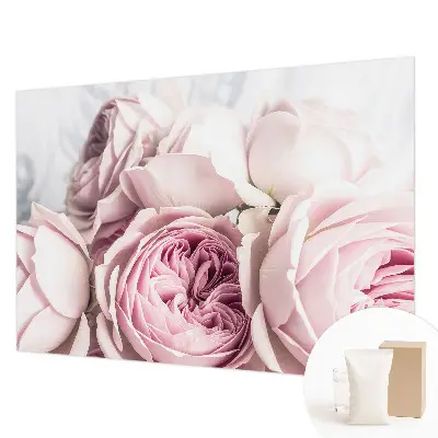 Papier peint photographique intissé roses roses