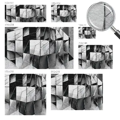 Papier peint photo imprimé sur tissu non tissé Abstraction géométrique