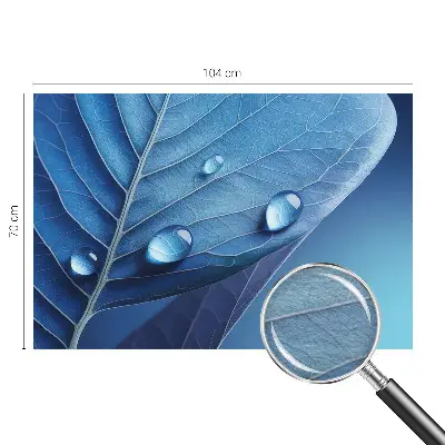 Papier peint photographique sur tissu non tissé Feuille bleue