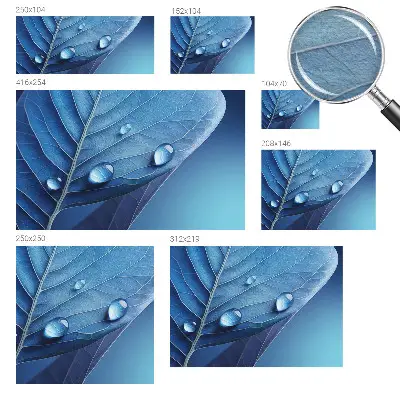Papier peint photographique sur tissu non tissé Feuille bleue