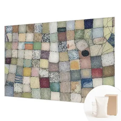 Papier peint intissé mosaïque colorée