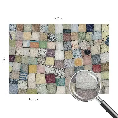 Papier peint intissé mosaïque colorée