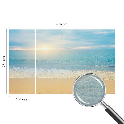 Papier peint panoramique avec un motif de lever de soleil