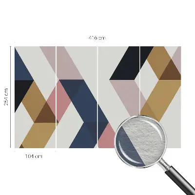 Papier peint photo sur tissu non tissé Losanges colorés