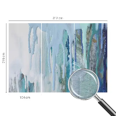 Papier peint photographique sur tissu non tissé Cascades bleues