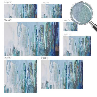 Papier peint panoramique de haute qualité avec le motif « Modré kaskády »