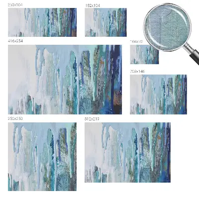 Papier peint photographique sur tissu non tissé Cascades bleues