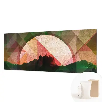 Papier peint panoramique intissé moderne avec un motif de collines pittoresques
