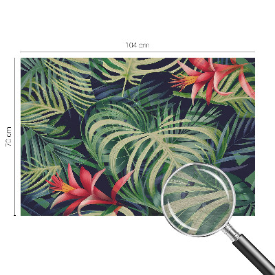 Papier peint photo intissé avec un motif de plantes exotiques