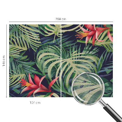 Papier peint photo intissé avec un motif de plantes exotiques