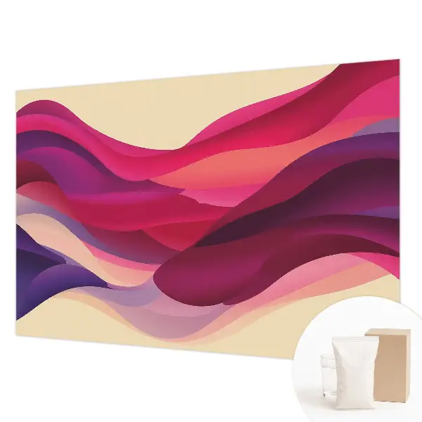 Papier peint intissé imprimé vagues liquides