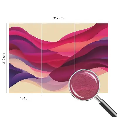 Papier peint intissé imprimé vagues liquides